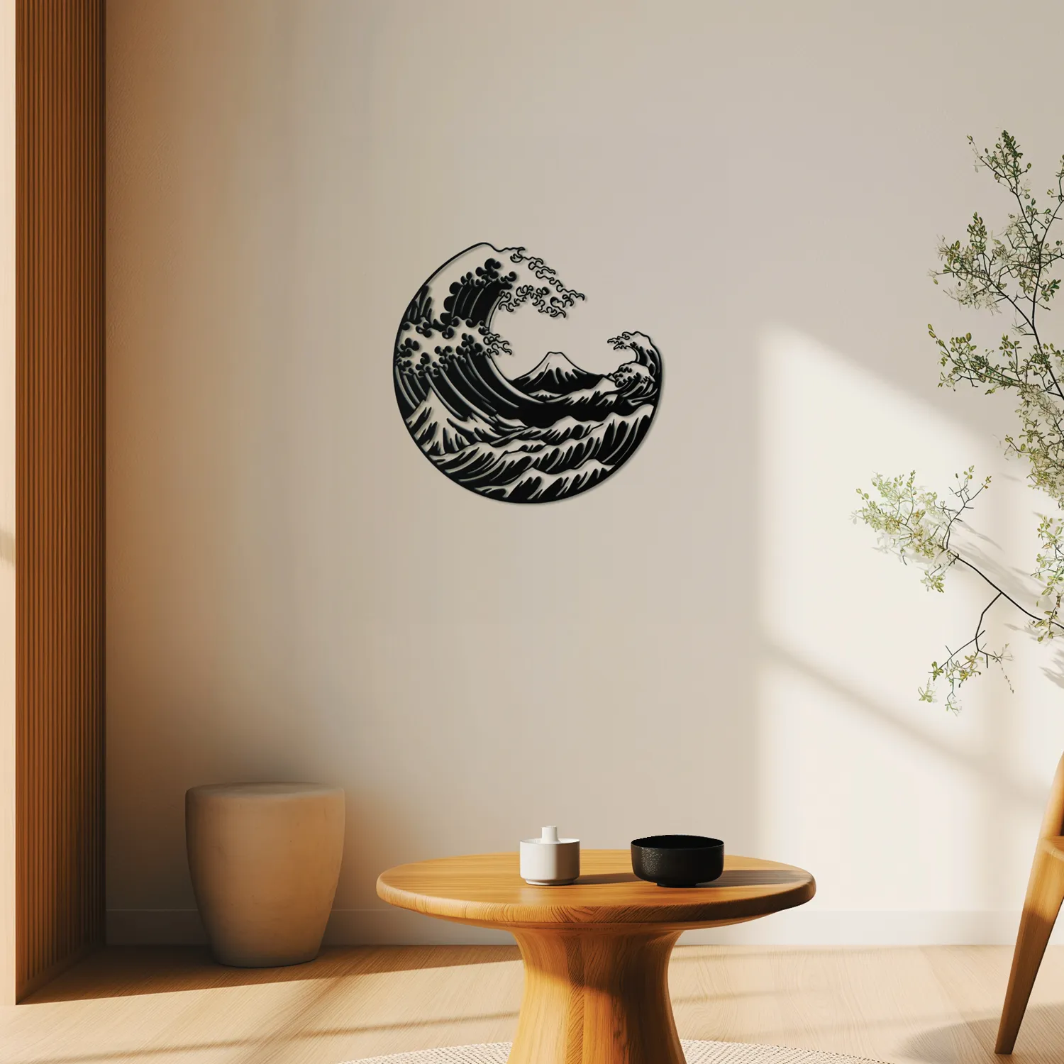 Decoração que ocupa a parede.